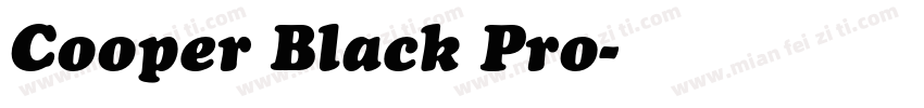 Cooper Black Pro字体转换